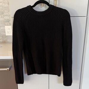 525 America Crewneck Shaker Knit Black Women's Sweater